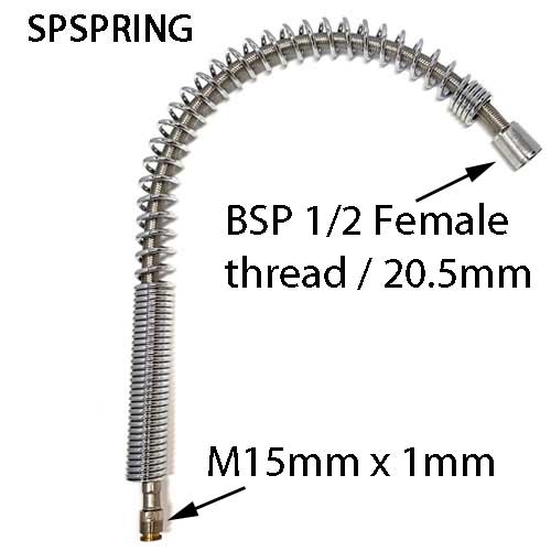 SPSPRING Spring Coil Flex & hose Chrome